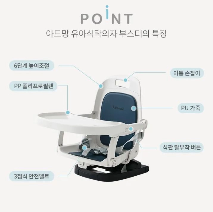 한샘 아드망 유아식탁의자 부스터형 미개봉 새상품 이미지
