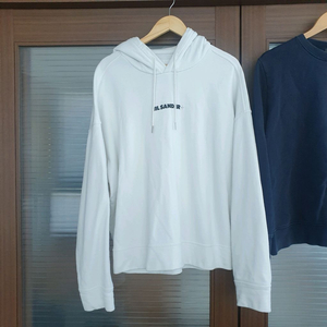 질샌더 로고 화이트 후드티셔츠 XL사이즈 국내 105