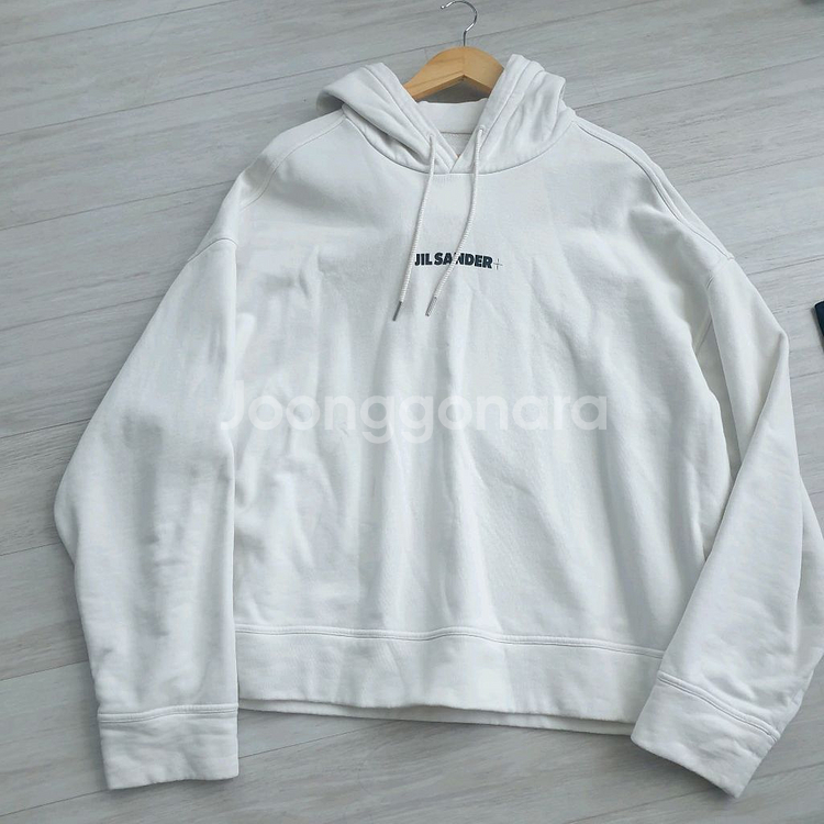 질샌더 로고 화이트 후드티셔츠 XL사이즈 국내 105--1