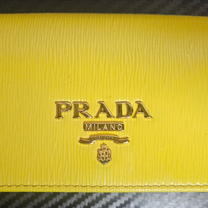 프라다 사피아노 카드지갑 옐로우