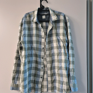 시리즈 남성 린넨 체크 셔츠 110