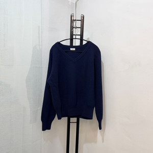 libre 리브레 브이넥 골지니트 블루니트 4032