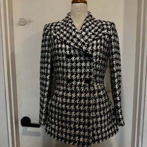 발렌티나엘 하운드투스체크 트위드 자켓