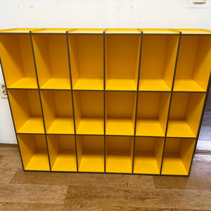 전산시스템 책장 900 3단 옐로우