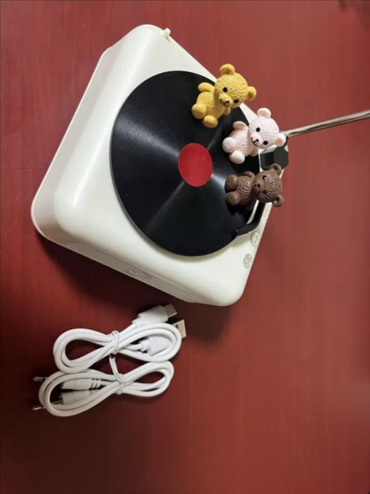 무선 턴테이블 블루투스 스피커 미니 레트로 인테리어 이미지