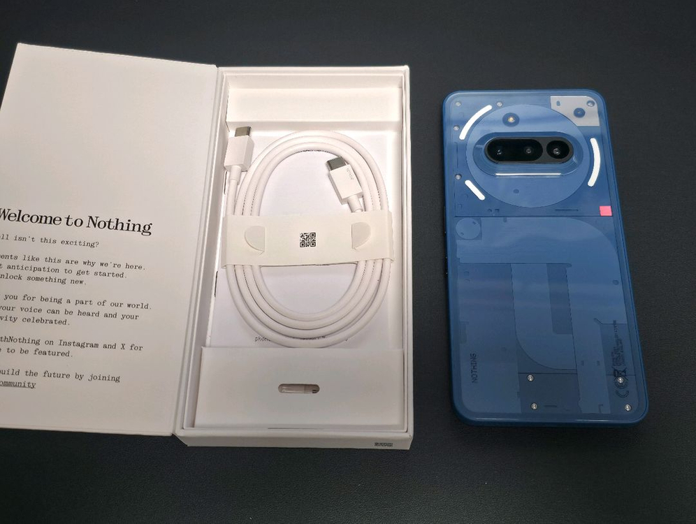 낫싱 3a 12/256 블루 S급 정발, 투명케이스--4