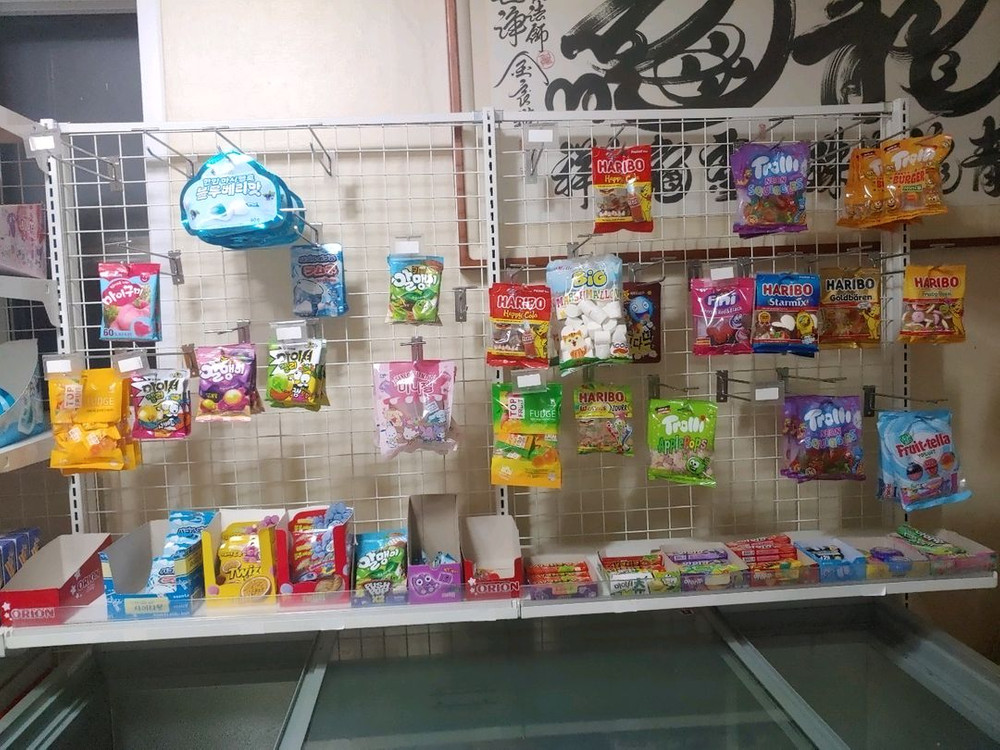 아이스크림진열대 무인매장창업 벽면형 냉동고진열대 선반 아이보리 이미지