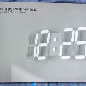 무아스 퓨어 39cm LED 벽시계 라지 화이트