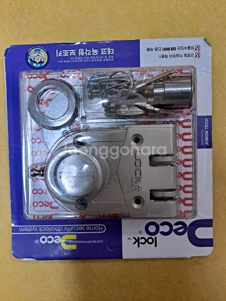 데코 육각형 보조키 도어락 새제품--1