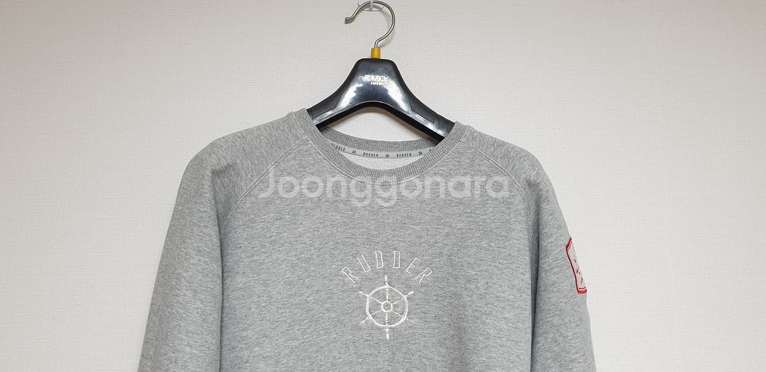 Rudder 남성 맨투맨 기모 그레이 95--1