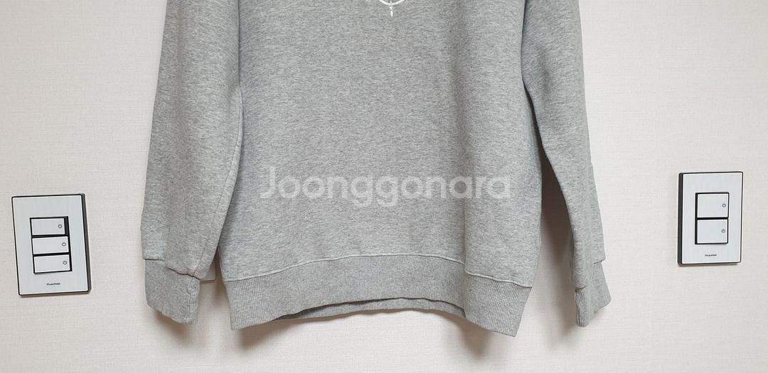 Rudder 남성 맨투맨 기모 그레이 95--2