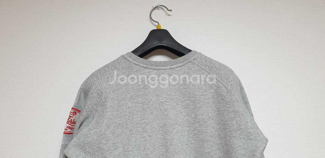 Rudder 남성 맨투맨 기모 그레이 95--4