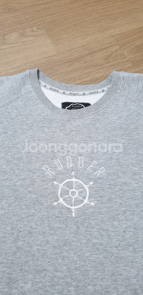 Rudder 남성 맨투맨 기모 그레이 95--7