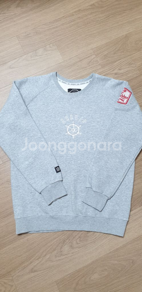 Rudder 남성 맨투맨 기모 그레이 95--8