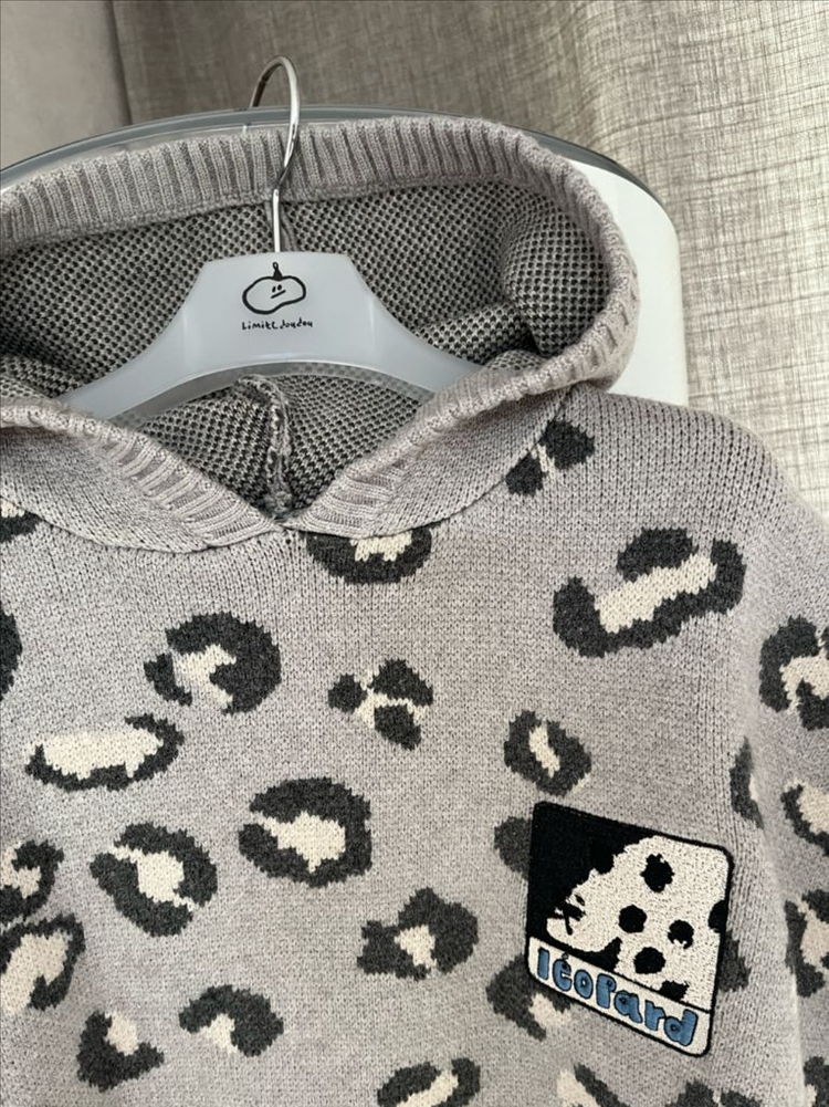 리미떼두두 레오파드판쵸 니트 S--1