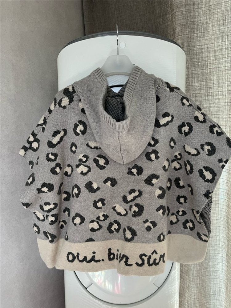 리미떼두두 레오파드판쵸 니트 S--2