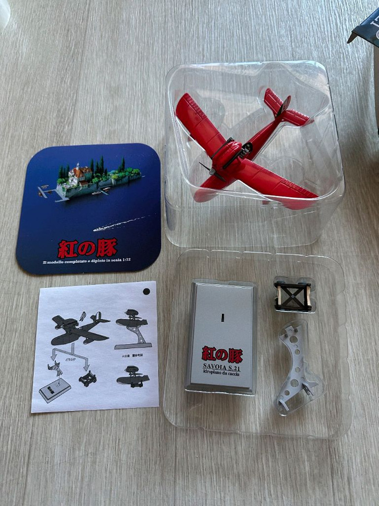 지브리스튜디오 붉은돼지 파인몰드 사보이아 $.21 1/72 스케일 GBL 포르코 보블헤드 2개 일괄판매(개봉미전시--8