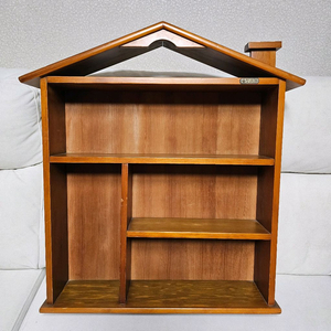 최종 할인)지브리 집모양 장식장 원목 선반 굴뚝