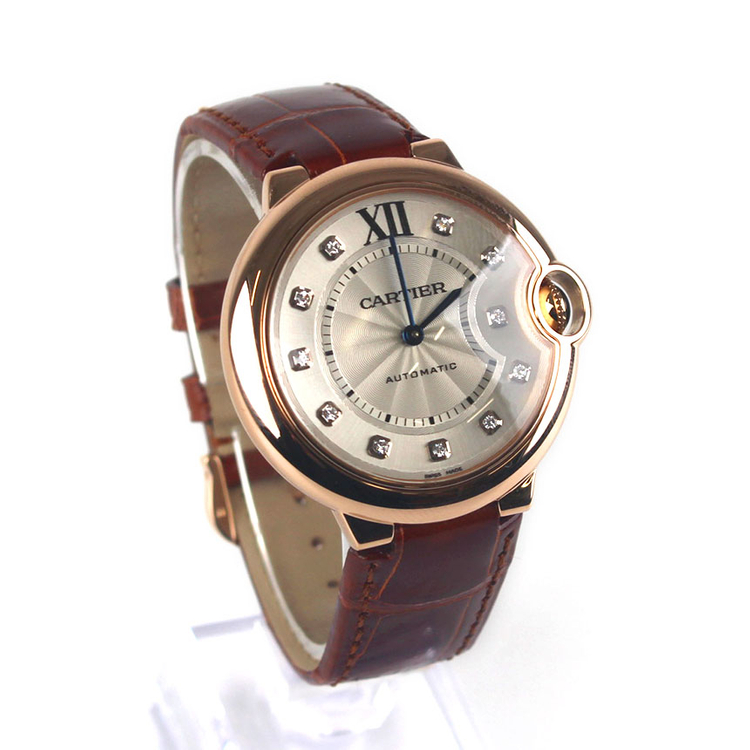 [중고명품다올] 까르띠에 발롱블루 다이아 핑크골드 오토매틱 시계 36mm WE902028--3