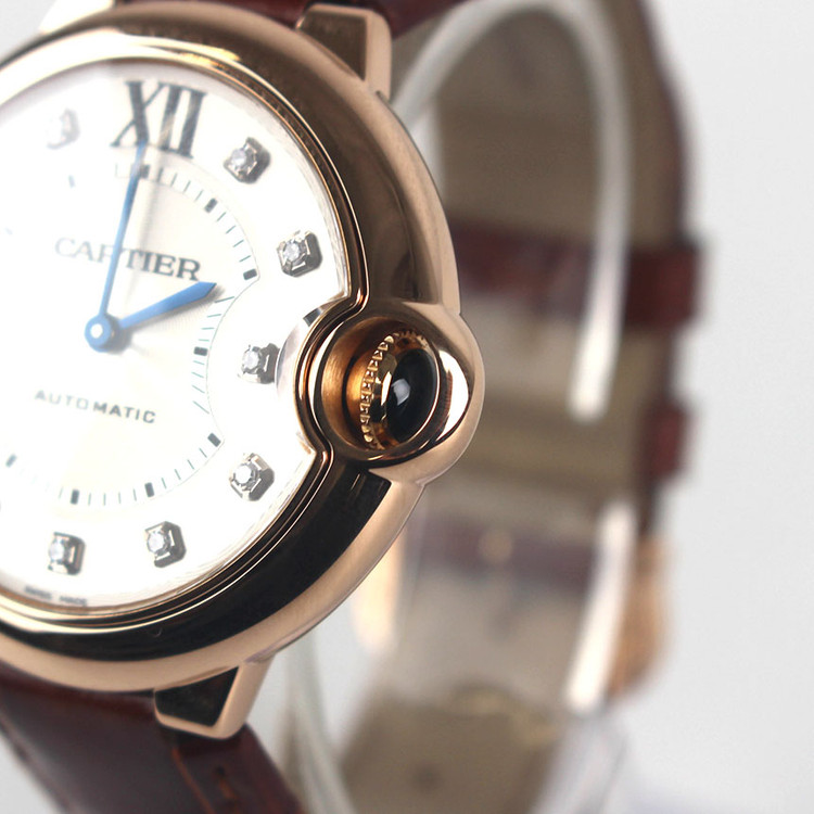[중고명품다올] 까르띠에 발롱블루 다이아 핑크골드 오토매틱 시계 36mm WE902028--4