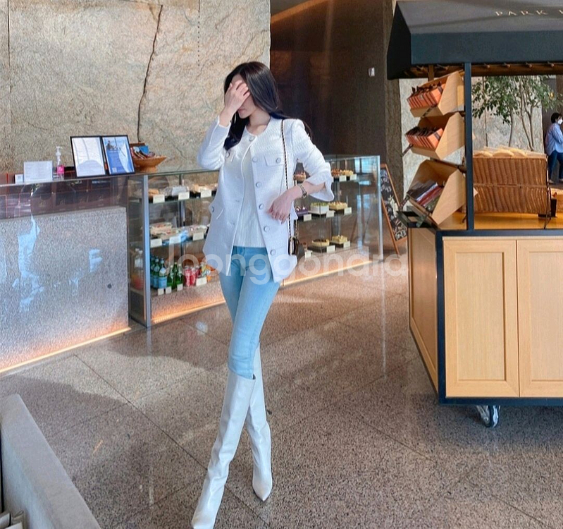 더로랑 japan fabric 트위드자켓(새상품S)--2