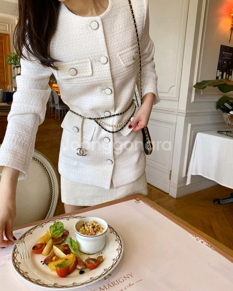 더로랑 japan fabric 트위드자켓(새상품S)--4