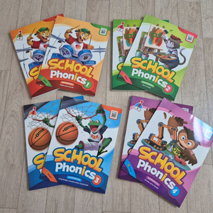 School Phonics 스쿨파닉스 본책+워크북. 1~4권. 세이펜 가능