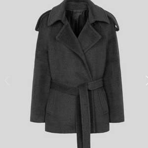 준지 JUUN.J 벨티드 미디 코트 (그레이)