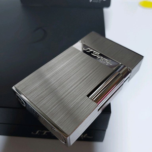 [새상품,풀세트] 듀퐁라이터 라인2 쌍불 ca16404 산토스 브러쉬드 팔라듐 백금 듀퐁라이타