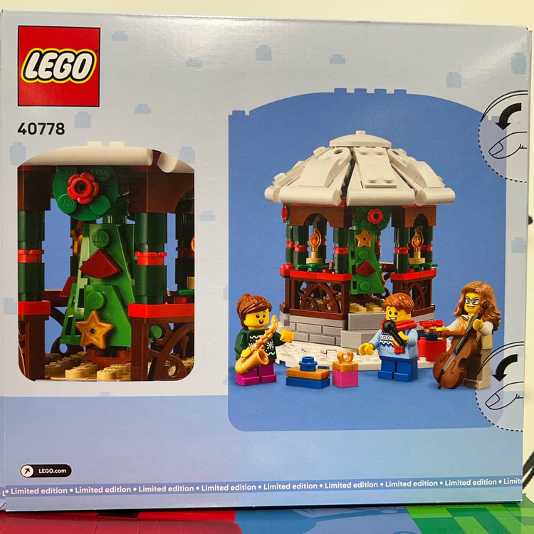 레고 겨울의 파고라 + 크리스마스 오너먼트 + 미니피겨 2--1