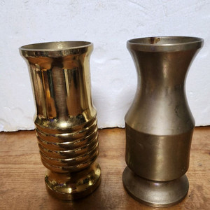 황동 꽃병 2점
