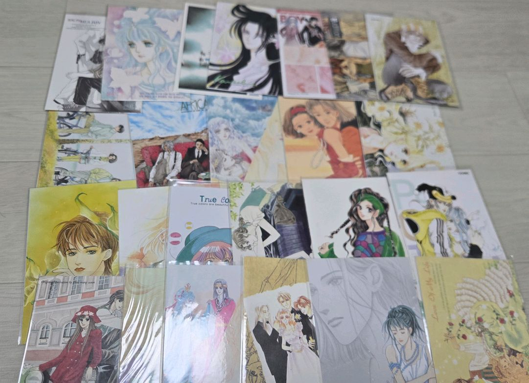 90년대 빈티지 레트로 순정만화 엽서 100여종--1