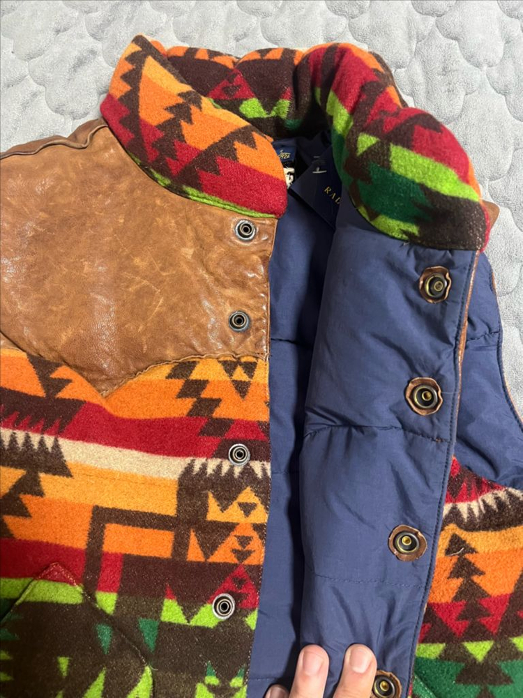 새제품)폴로 랄프로렌 네이티브 조끼 패딩 S size--4