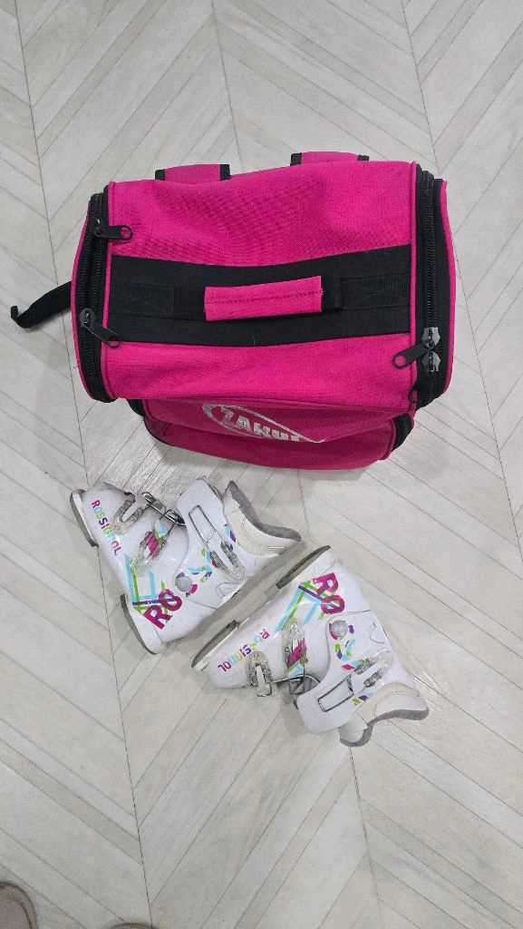 초등 스키 풀세트(스키,바인딩,폴,부츠,가방) 이미지