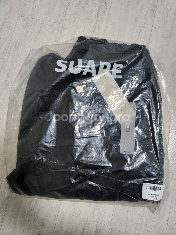 (새상품) 수아레 코튼 세미와이드 밴딩 팬츠 m사이즈 블랙--2