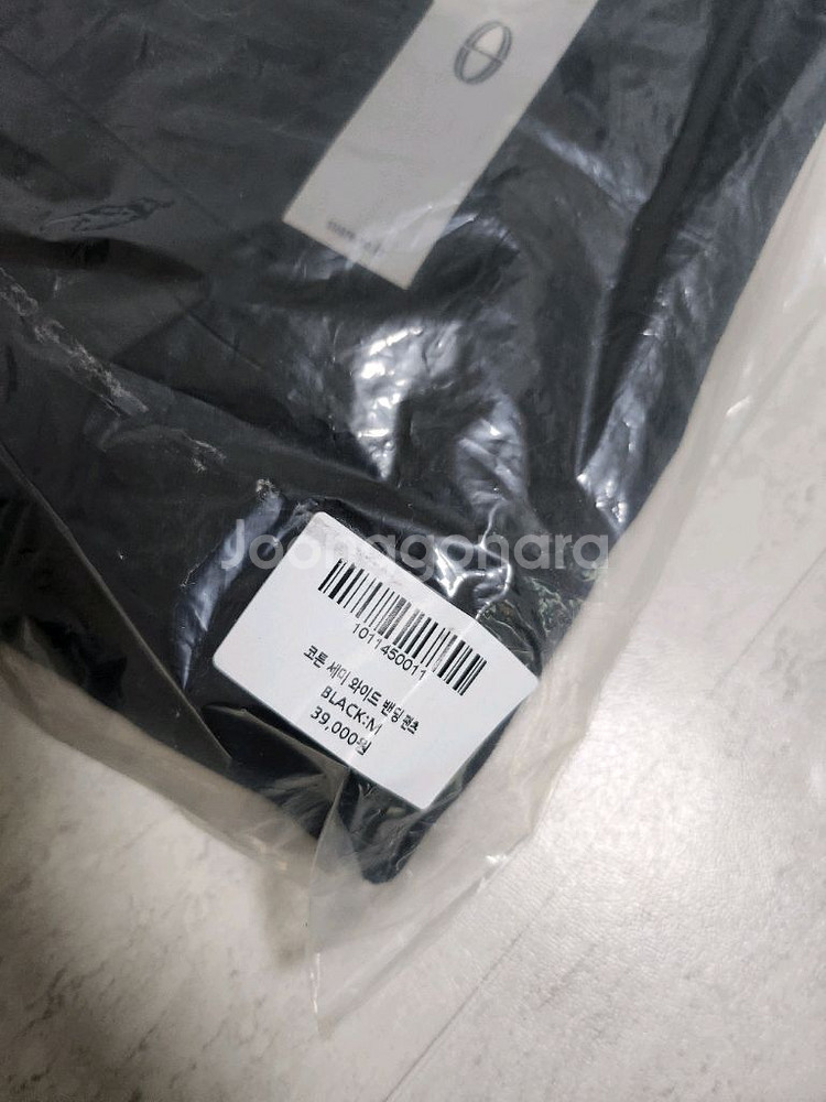 (새상품) 수아레 코튼 세미와이드 밴딩 팬츠 m사이즈 블랙--3