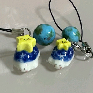 거북이 키링(별을 업은 거북이 with 지구)