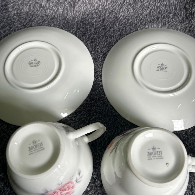 빈티지 영국 더치스 더체스 duchess 커피잔 찻잔 2조--4