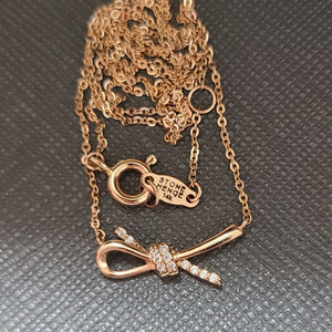 선물가능 (정가 65만 8천원, 풀박스) 새제품 스톤헨지 14k 러브노트 목걸이