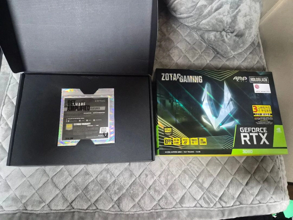 조택 RTX 3080 그래픽카드 AMP 10GB 이미지