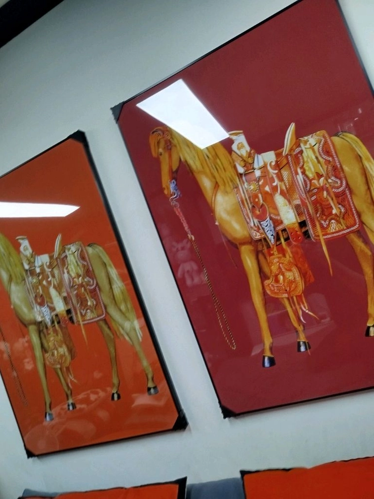 에르메스그림 에르메스액자 말그림 승마그림 대형 그림액자 그림 액자 팝아트 인테리어소품 명품그림 명품액자 에르메스가방 이미지