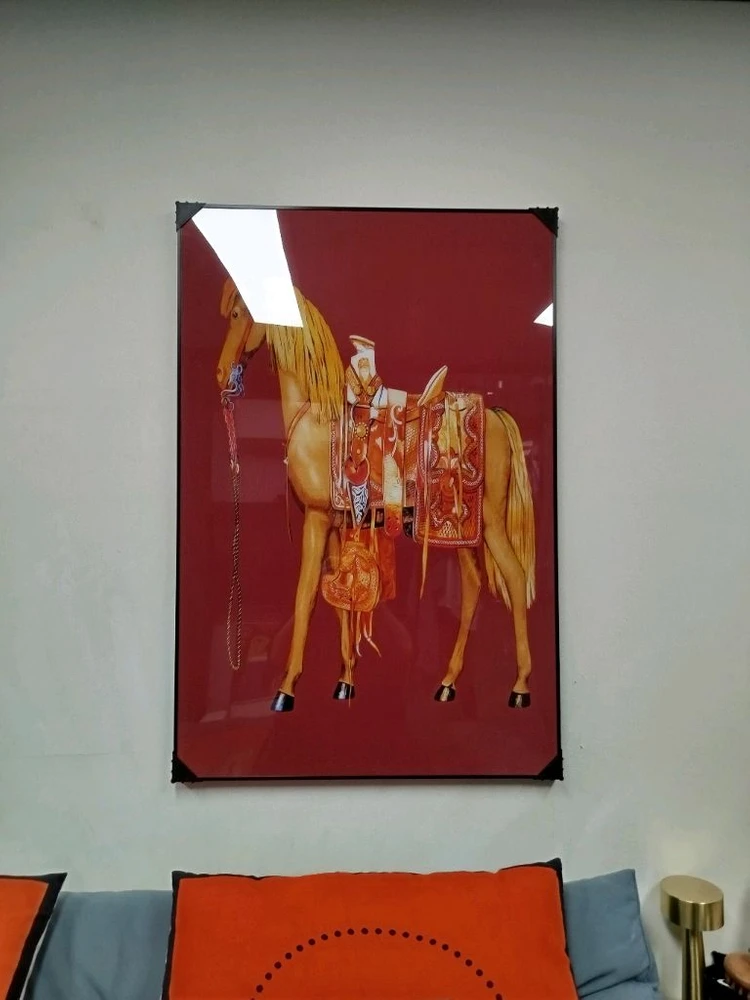 에르메스그림 에르메스액자 말그림 승마그림 대형 그림액자 그림 액자 팝아트 인테리어소품 명품그림 명품액자 에르메스 백 이미지