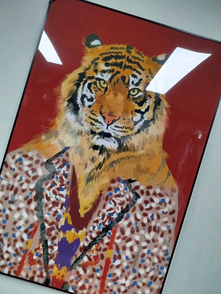 구찌 호랑이그림 사자그림 유화그림 구찌신발 대형 그림액자 그림 액자 팝아트 인테리어소품 명품그림 명품액자 동물그림 이미지