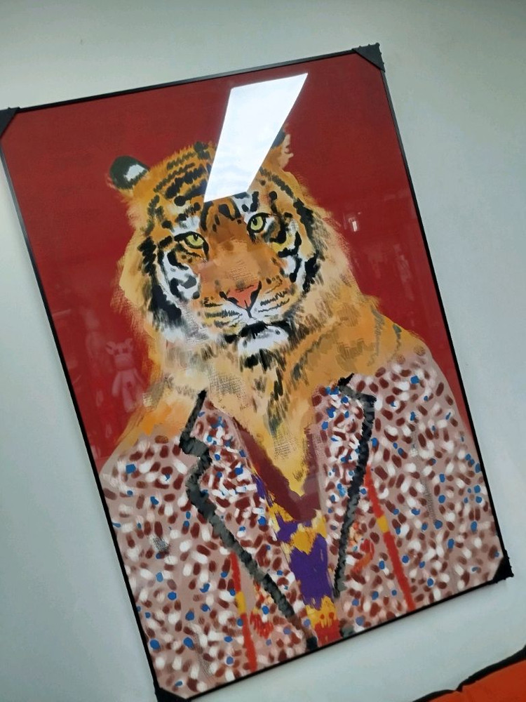 구찌 호랑이그림 사자그림 유화그림 구찌신발 대형 그림액자 그림 액자 팝아트 인테리어소품 명품그림 명품액자 동물그림 이미지