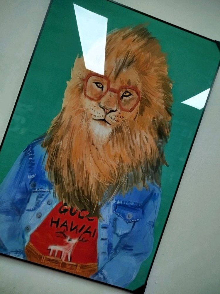 구찌 호랑이그림 사자그림 유화그림 구찌신발 대형 그림액자 그림 액자 팝아트 인테리어소품 명품그림 명품액자 동물그림 이미지