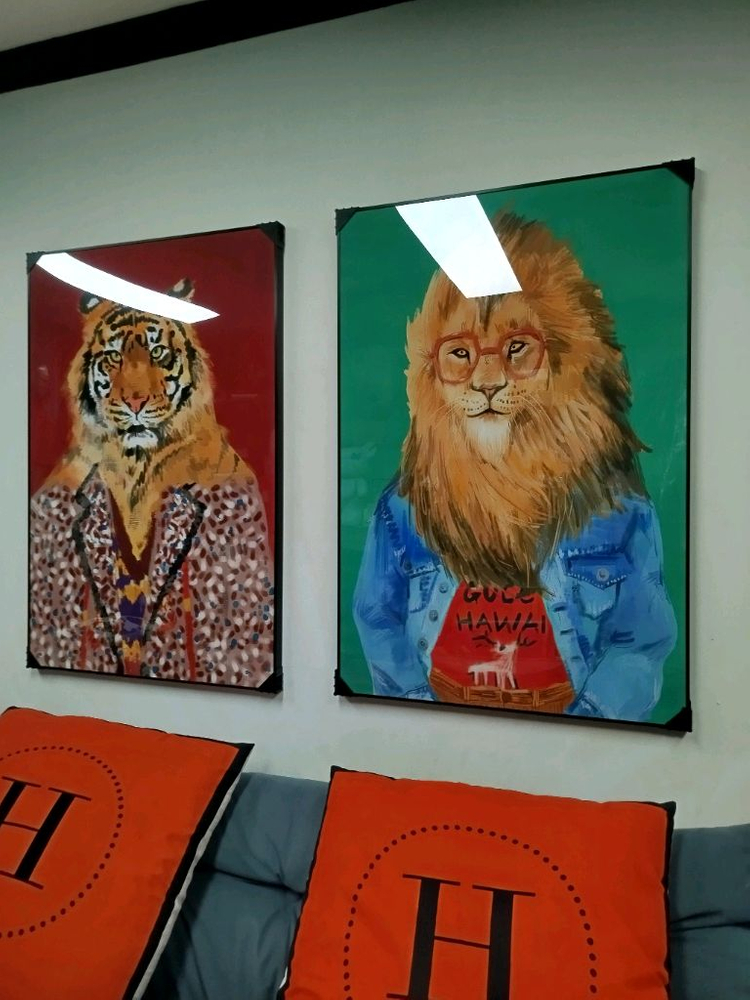 구찌 호랑이그림 사자그림 유화 꽃 구찌신발 대형 그림액자 그림 액자 팝아트 인테리어소품 명품그림 명품액자 동물그림 이미지