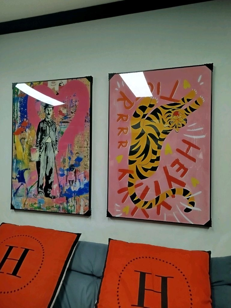 앤디워홀 찰리채플린 하트 캔스프 대형 그림액자 그림 액자 팝아트 인테리어소품 명품그림 명품액자 동물그림 이미지