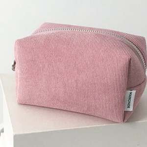 마몽드 핑크 코듀로이 파우치