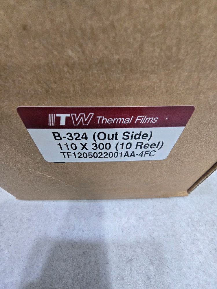 B-324 110x300 9롤 레진 프린터리본 유포 패트 라벨먹지--2