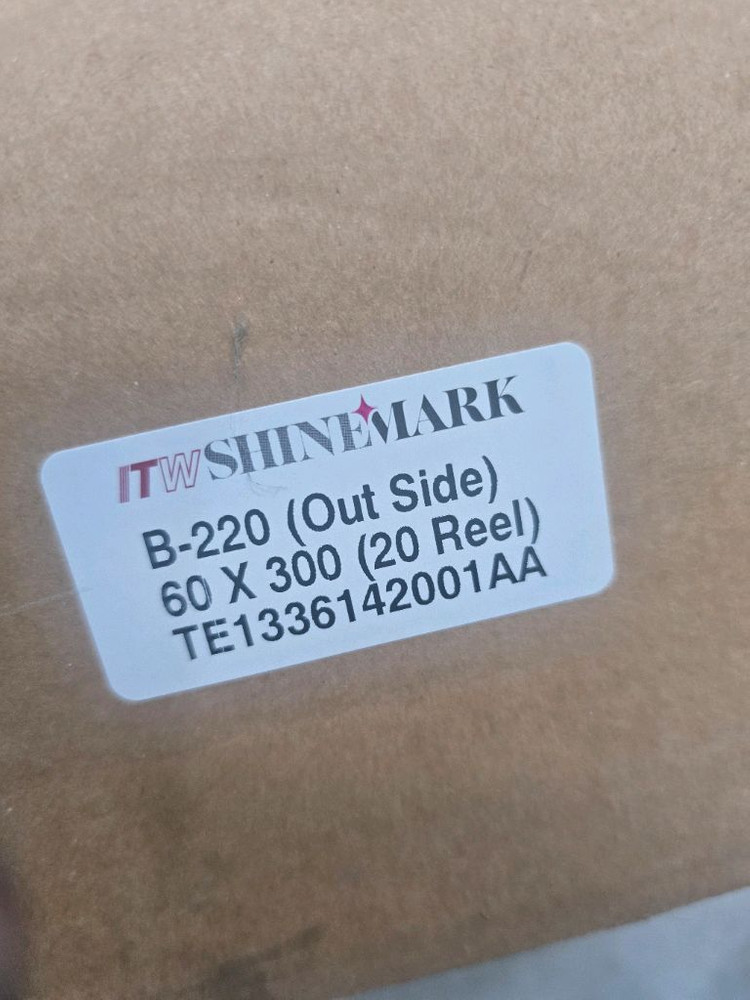 ITW B220 60X300M 바코드프린터 레진 리본 먹지 바코드리본 라벨프린터--2